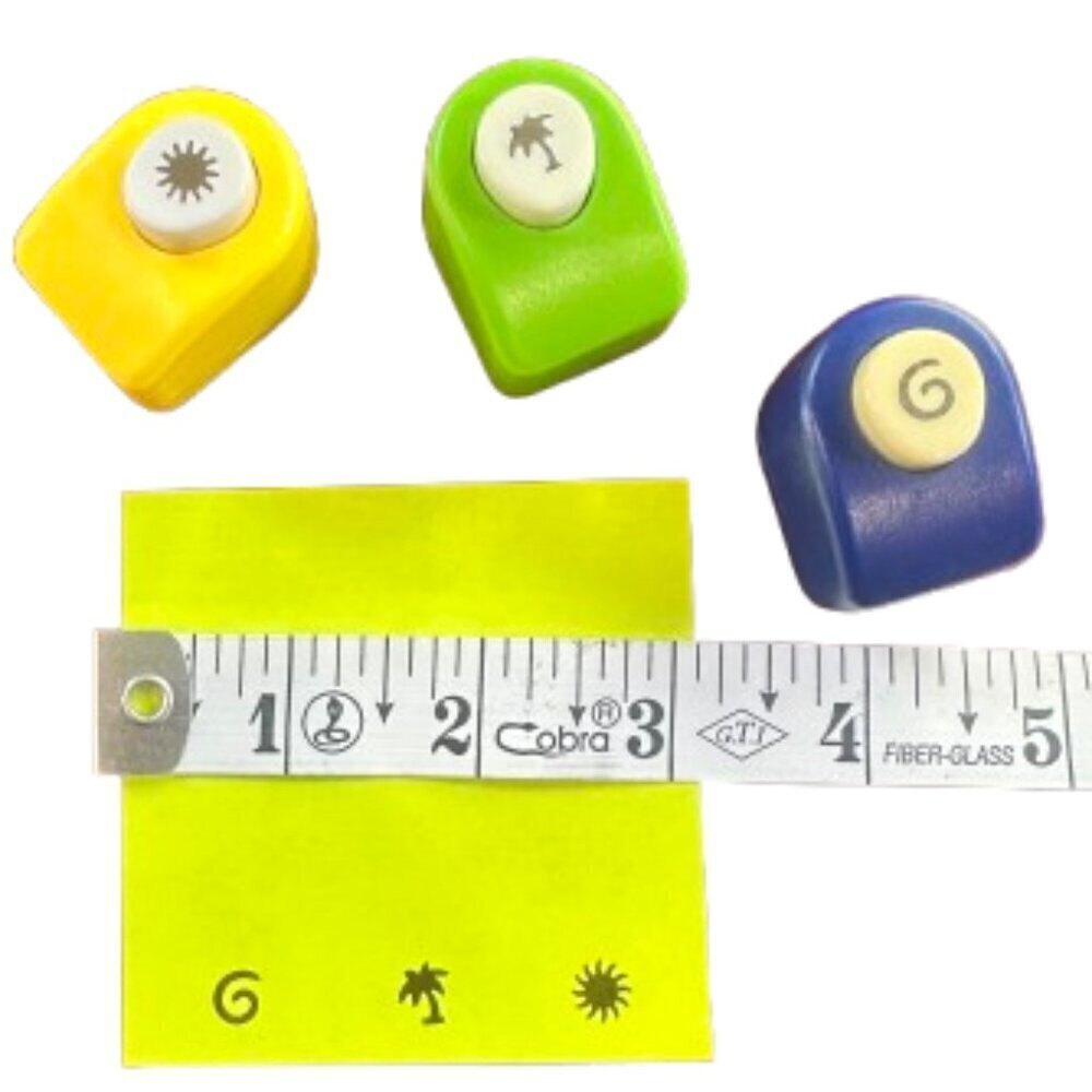 Set of 3 Paper Punch Cutter Craft Scrapbook Art